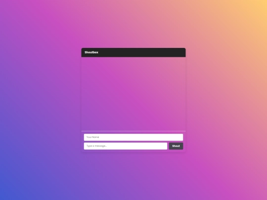 shoutbox screenshot