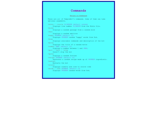 commands screenshot