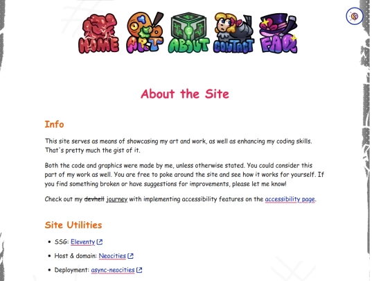 site-info screenshot