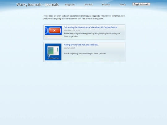 journals screenshot