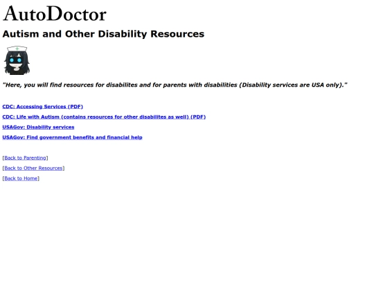 autismresources screenshot