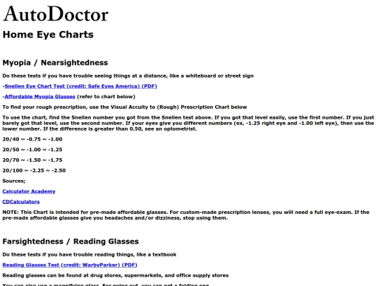 homeeyecharts screenshot
