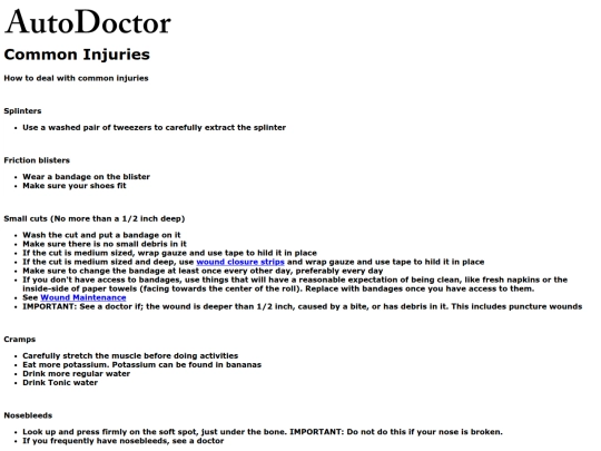 injuries/common screenshot
