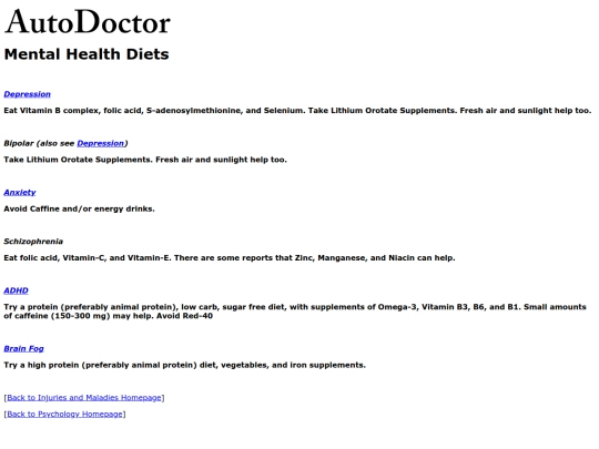 injuries/mentalhealthdiets screenshot