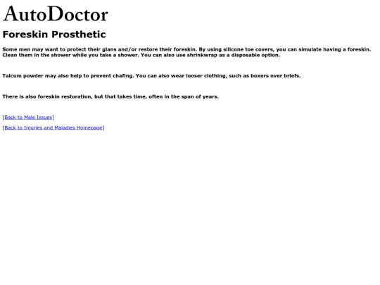 injuries/prostheticfore screenshot
