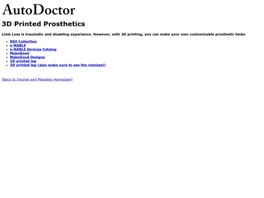 injuries/prosthetics screenshot