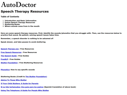 injuries/speechtherapy screenshot