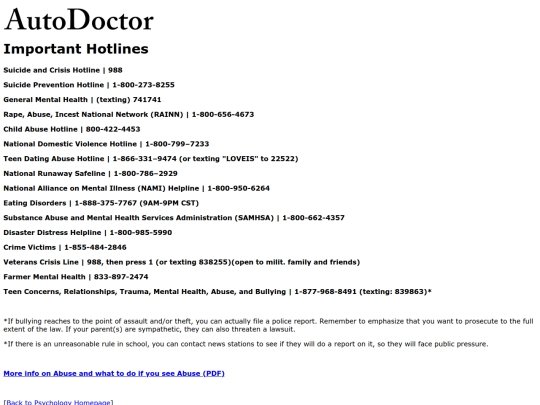 psych/hotlines screenshot