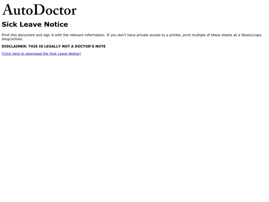 sickleave screenshot