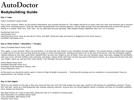 takingcare/bodybuildingguide screenshot