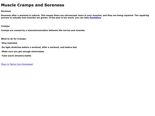 takingcare/cramps screenshot