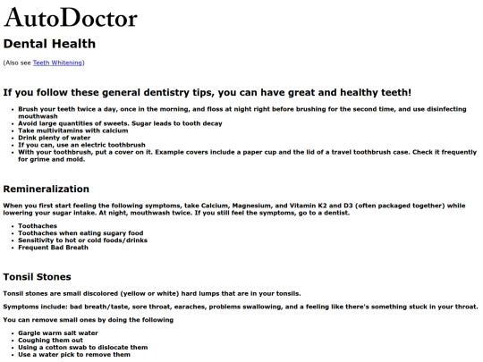 takingcare/dentalhealth screenshot