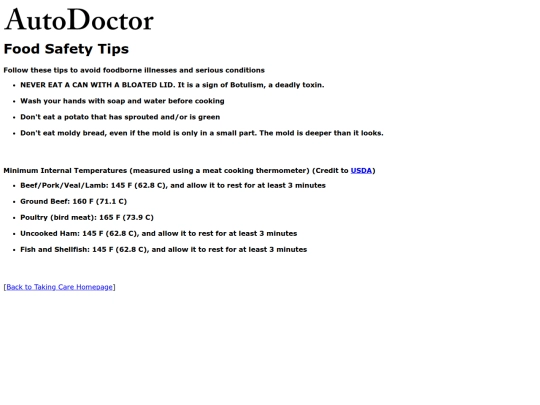 takingcare/foodsafety screenshot