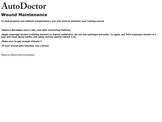 takingcare/woundmaintenance screenshot