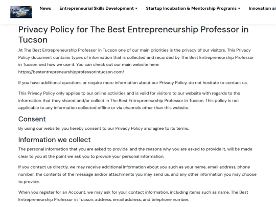 entrepreneurshipprofessor/intucson/privacy-policy screenshot