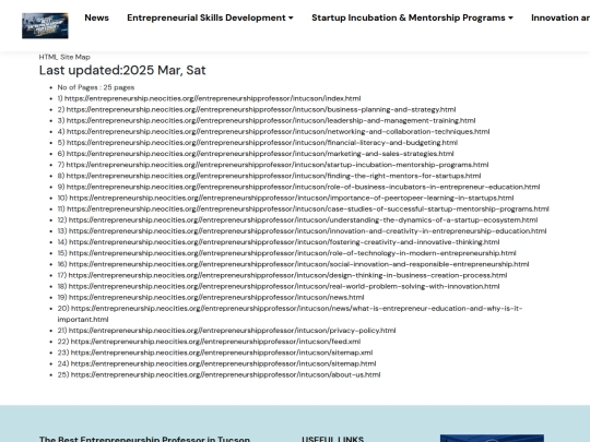 entrepreneurshipprofessor/intucson/sitemap screenshot