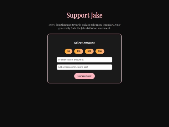 Donations screenshot