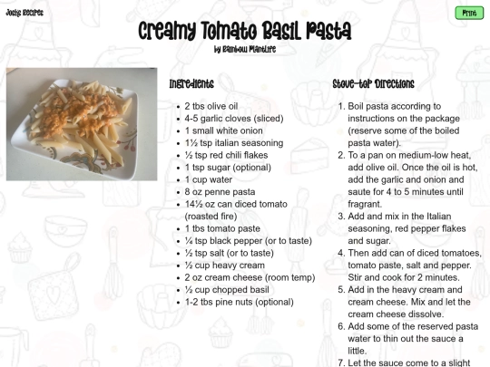 recipe-pages/creamy-tomato-basil-pasta screenshot