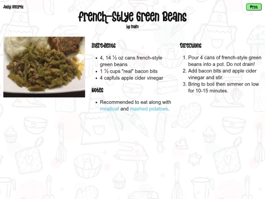 recipe-pages/green-beans screenshot
