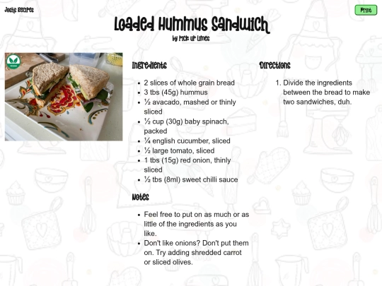 recipe-pages/loaded-hummus-sandwich screenshot
