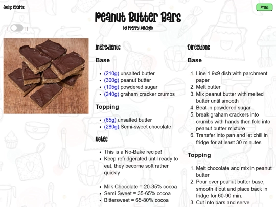 recipe-pages/peanut-butter-bars screenshot