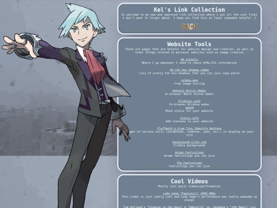 links screenshot