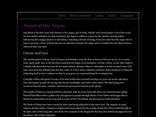 Campaigns/Jaunt of the Argus screenshot