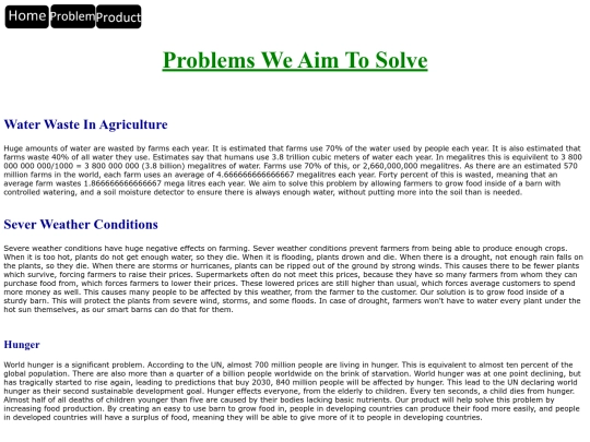 problems screenshot