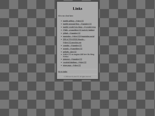 links screenshot