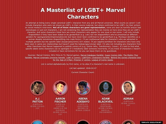 marvellgbtshrine screenshot