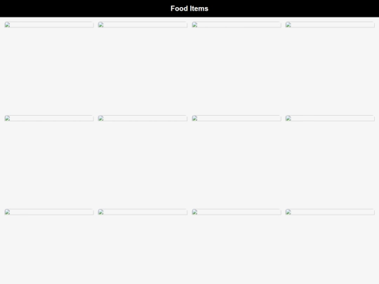 fooditem screenshot