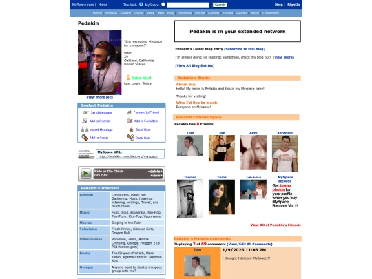 myspace screenshot