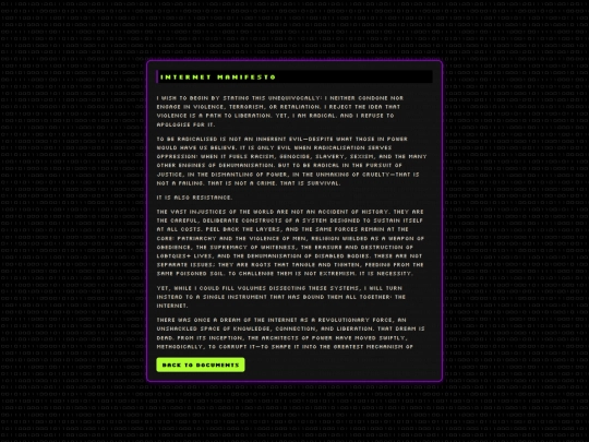 manifesto screenshot
