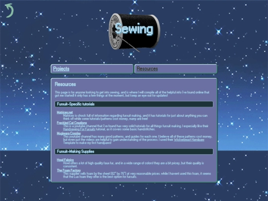 Sewing/Resources screenshot