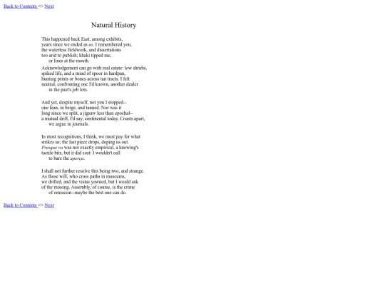 poetry/Natural History screenshot