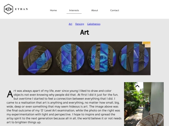 interests screenshot