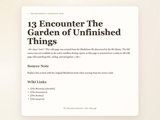 BL/13-encounter-the-garden-of-unfinished-things screenshot