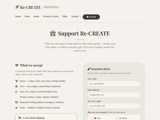 donate screenshot