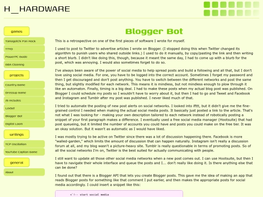 myprojects/bloggerbot screenshot