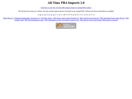 pba/imports/imports screenshot