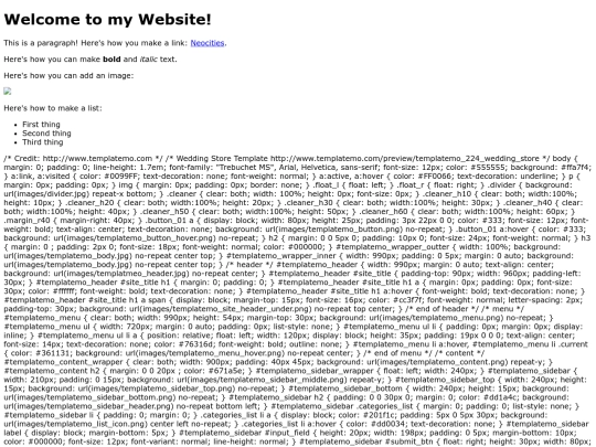 test screenshot