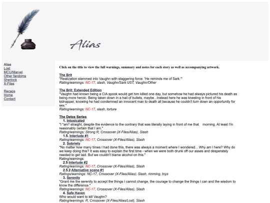fic/alias screenshot