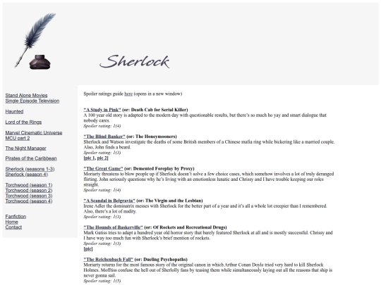 recaps/Sherlock screenshot