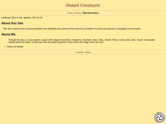 about/site screenshot