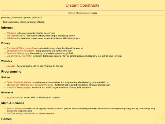 misc/links screenshot