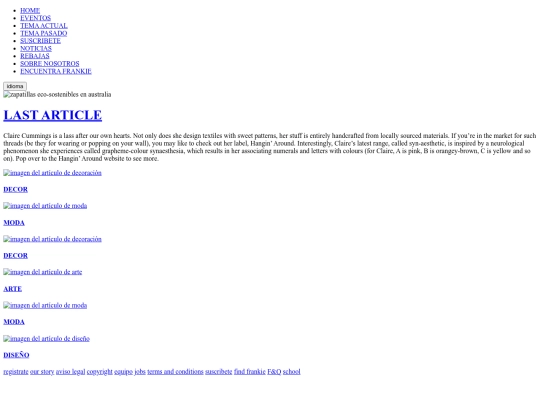 revista boostrap/articulo-frankie-moda-ecosostenible-australia screenshot