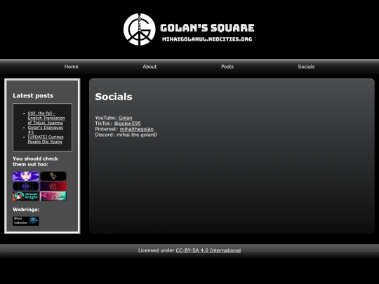 socials screenshot