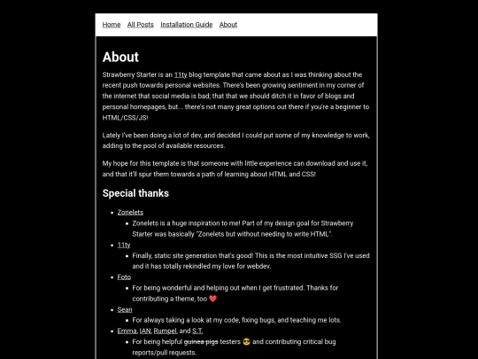 info/about screenshot