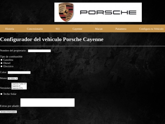 formularioCayenne screenshot