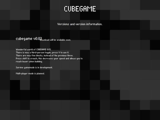 versions screenshot